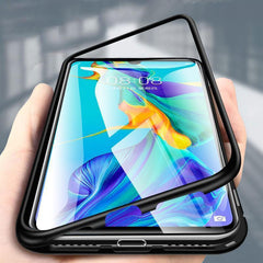 OnePlus 7T (2 in 1 Combo) Electronic Auto-Fit Magnetic Glass Case + Tempered Glass