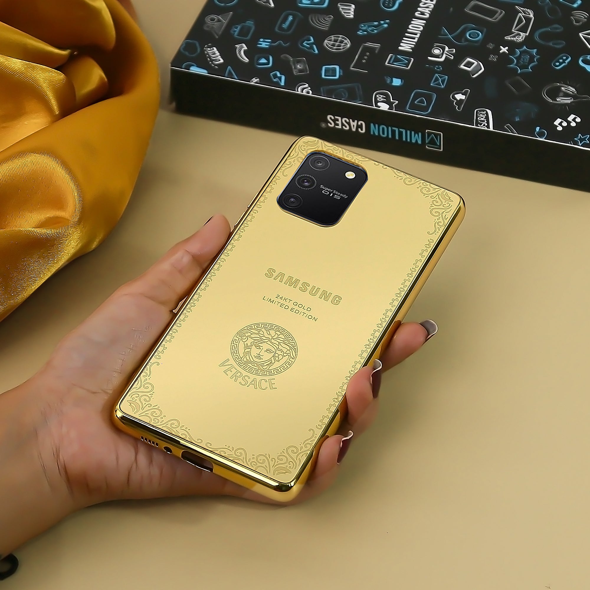 Galaxy S Series Luxurious Crafted Gold Camera Protective Case