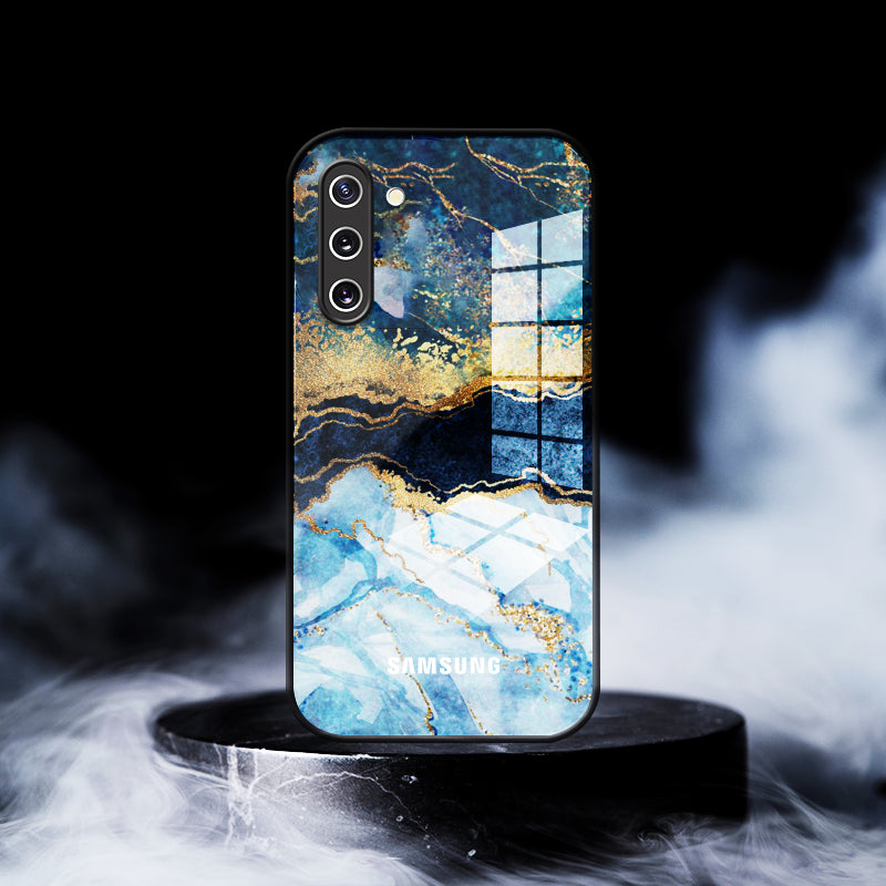 Dark Ocean Pattern Glass Case - Samsung