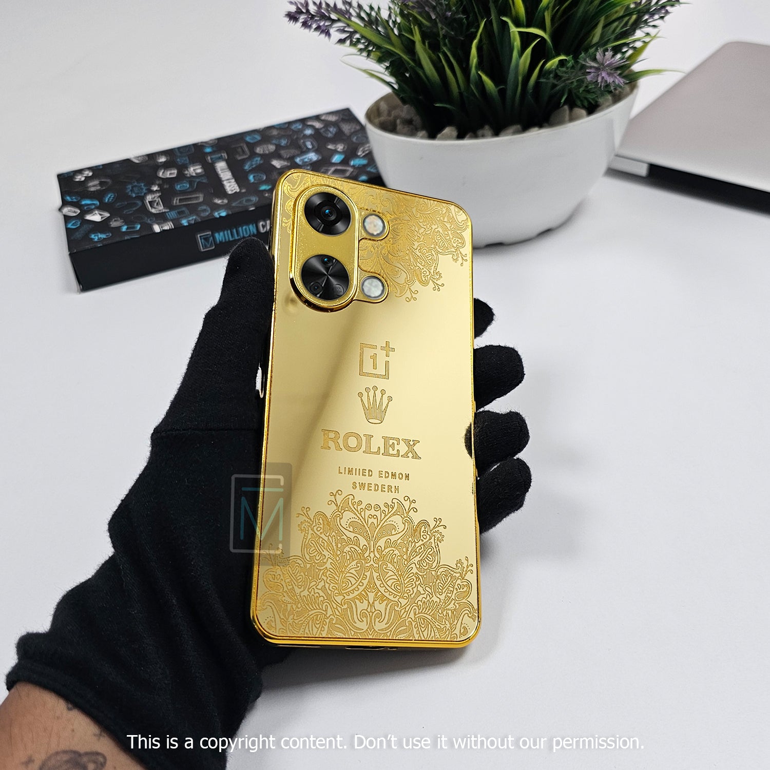 Crafted Gold Luxurious Camera Protective Case - OnePlus