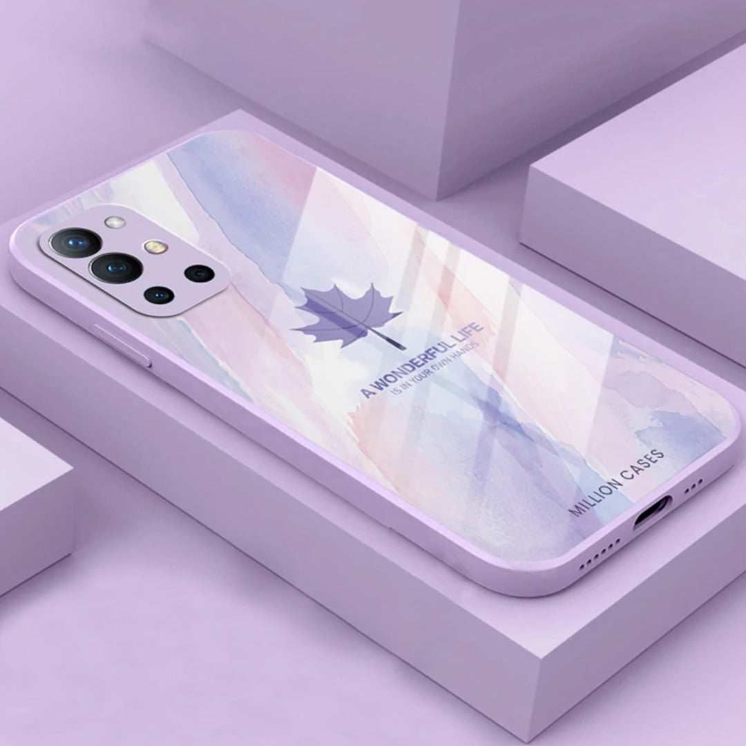 Watercolor Mapple Leaf Glass Case - OnePlus