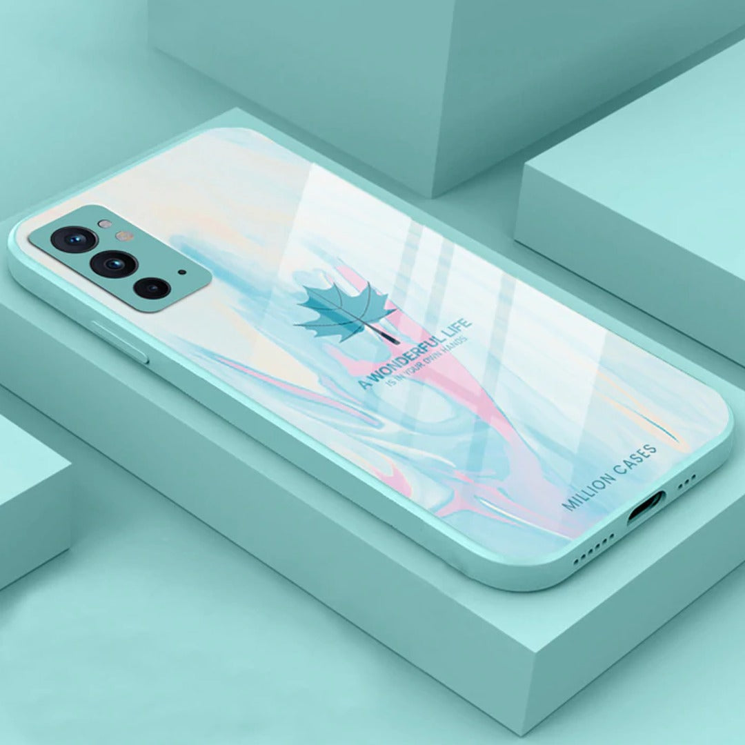 Watercolor Mapple Leaf Glass Case - OnePlus