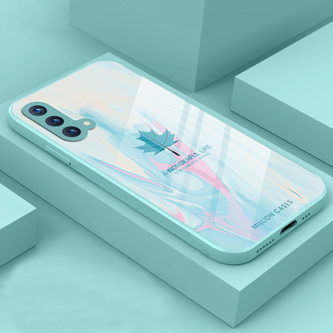 Watercolor Mapple Leaf Glass Case - OnePlus