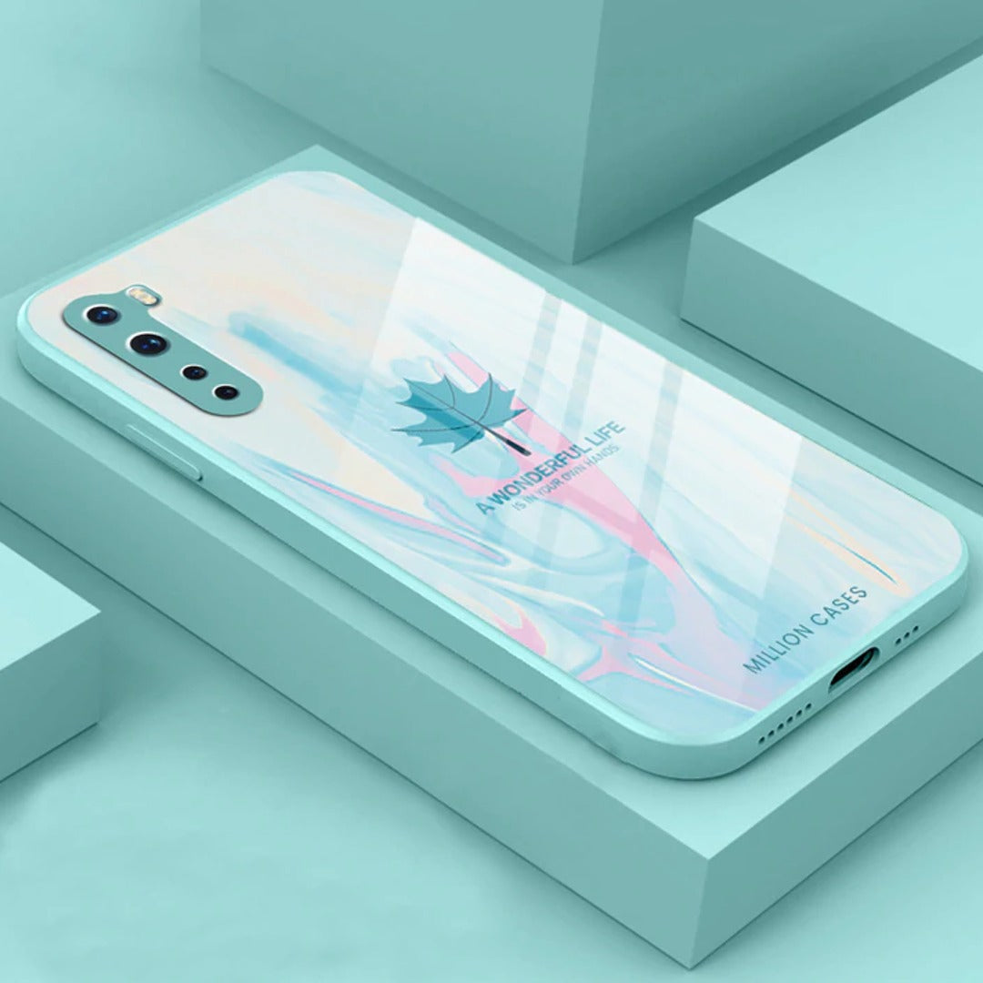 Watercolor Mapple Leaf Glass Case - OnePlus