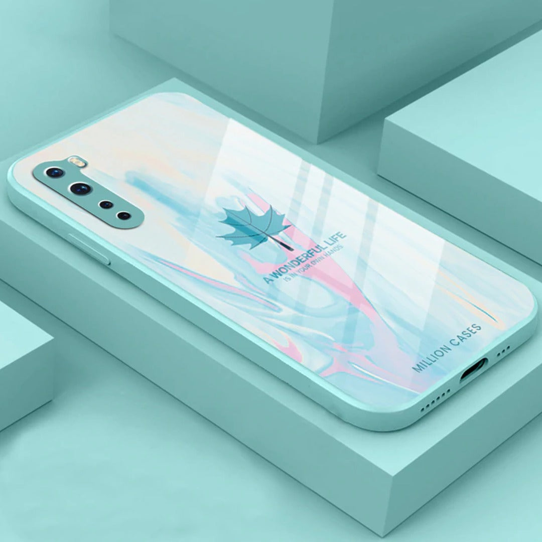 Watercolor Mapple Leaf Glass Case - OnePlus