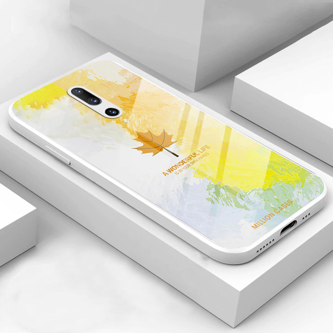 Watercolor Mapple Leaf Glass Case - OnePlus