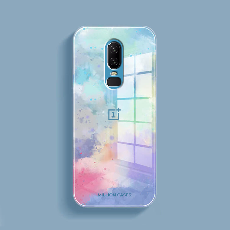 Watercolor Splatter Glass Back Case - OnePlus