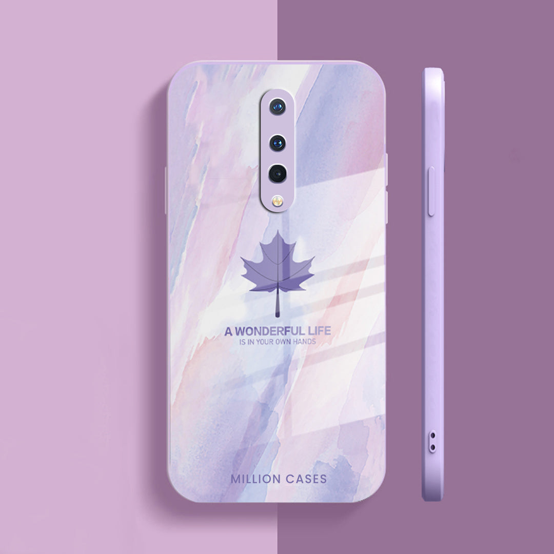 Watercolor Mapple Leaf Glass Case - OnePlus