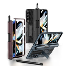 Load image into Gallery viewer, Galaxy Z Fold4 Armor Kickstand Case With Pen Holder
