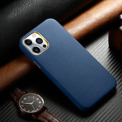 iPhone 13 Series -  Leather Textured Plated Case