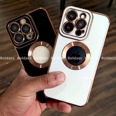 iPhone 13 Classic Plating Logo Cut Camera Protection Case