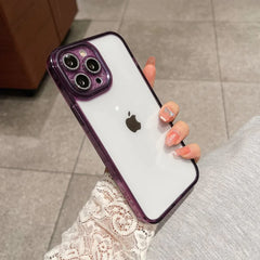 iPhone Series Diamond Camera Lens Clear Bumper Case