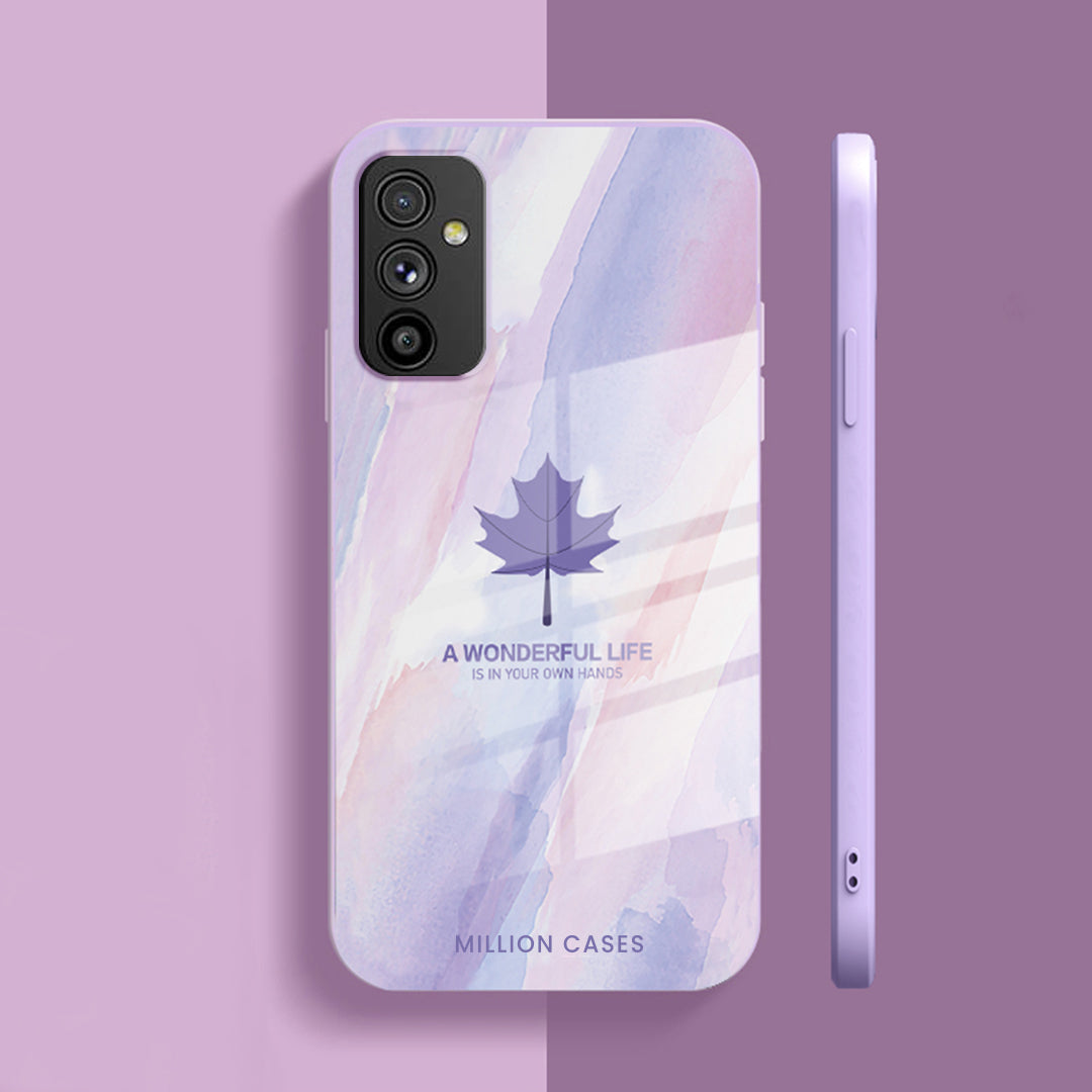 Watercolor Mapple Leaf Glass Case - Samsung