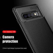 Load image into Gallery viewer, Galaxy S10 Plus Frosted Carbon Fiber Shockproof Soft Case
