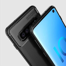 Load image into Gallery viewer, Galaxy S10 Plus Frosted Carbon Fiber Shockproof Soft Case
