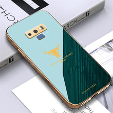 Load image into Gallery viewer, Galaxy Note 9 Bull Pattern Electroplating Glass Case
