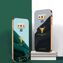 Load image into Gallery viewer, Galaxy Note 9 Bull Pattern Electroplating Glass Case
