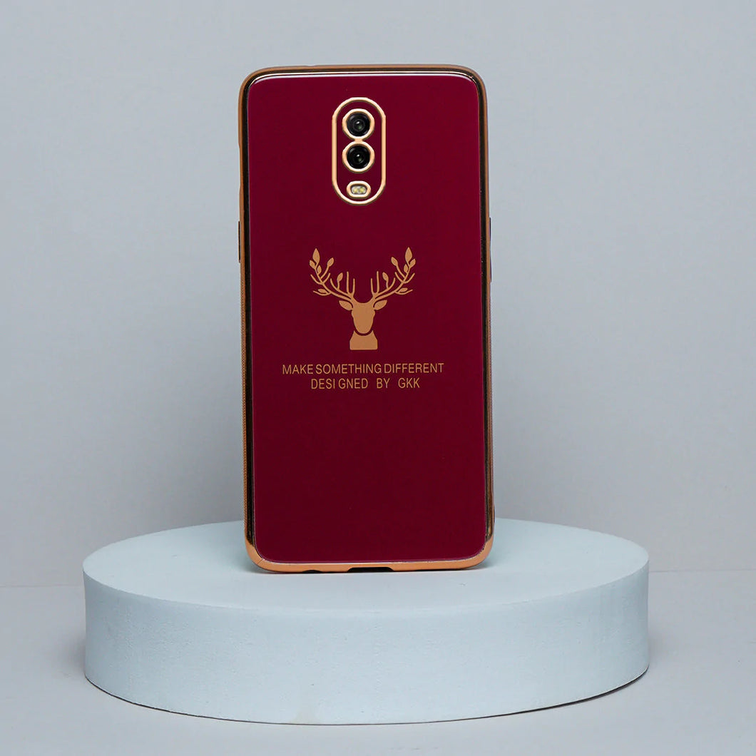 OnePlus 6T Electroplating Reindeer Pattern Glass Case