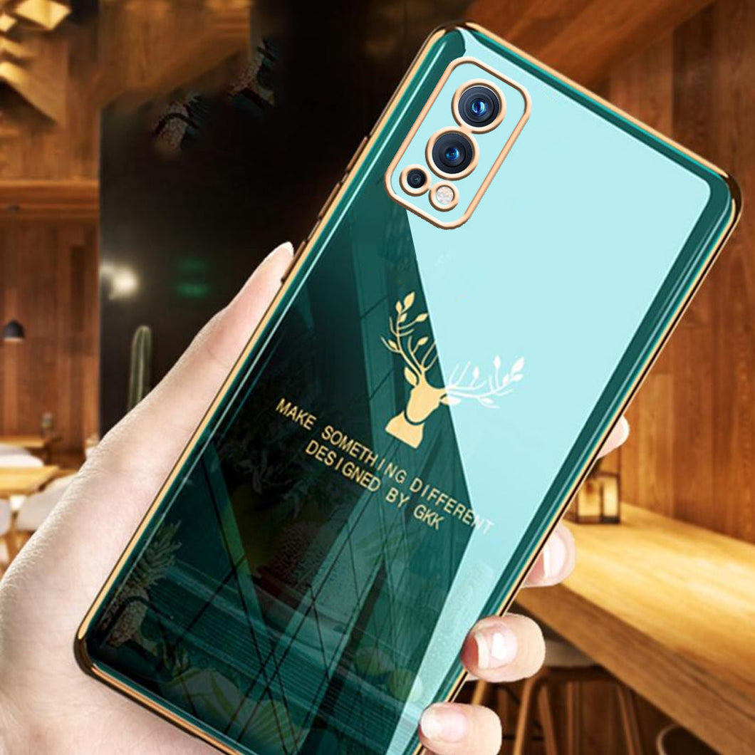 OnePlus Nord 2 Electroplating Reindeer Pattern Case