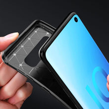 Load image into Gallery viewer, Galaxy S10 Plus Frosted Carbon Fiber Shockproof Soft Case
