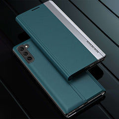 Galaxy S22 PU Leather Side Window Flip Case