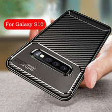 Load image into Gallery viewer, Galaxy S10 Plus Frosted Carbon Fiber Shockproof Soft Case
