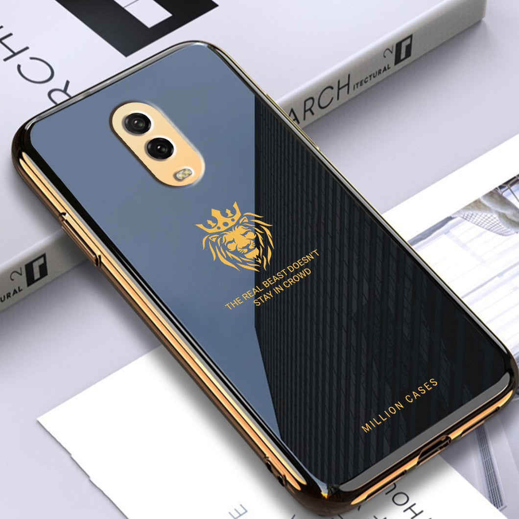 OnePlus 6T Lion Pattern Electroplating Glass Case