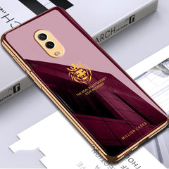 OnePlus 6T (3 in 1 Combo) Lion Pattern Glass Case + Tempered Glass + Camera Lens Protector