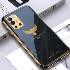 OnePlus 9R Eagle Pattern Electroplating Glass Case