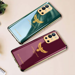 OnePlus 9R Eagle Pattern Electroplating Glass Case