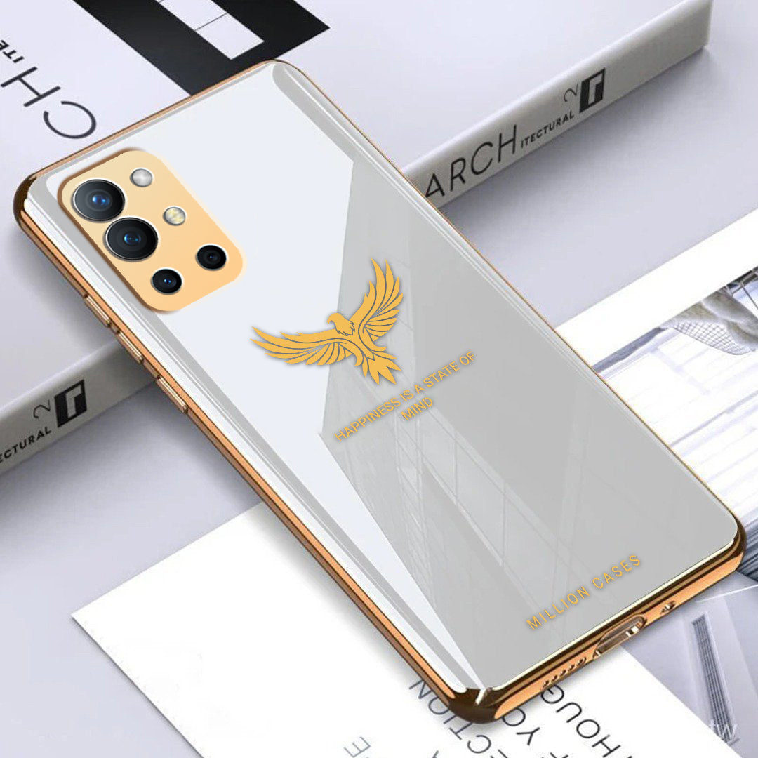 OnePlus 9R Eagle Pattern Electroplating Glass Case