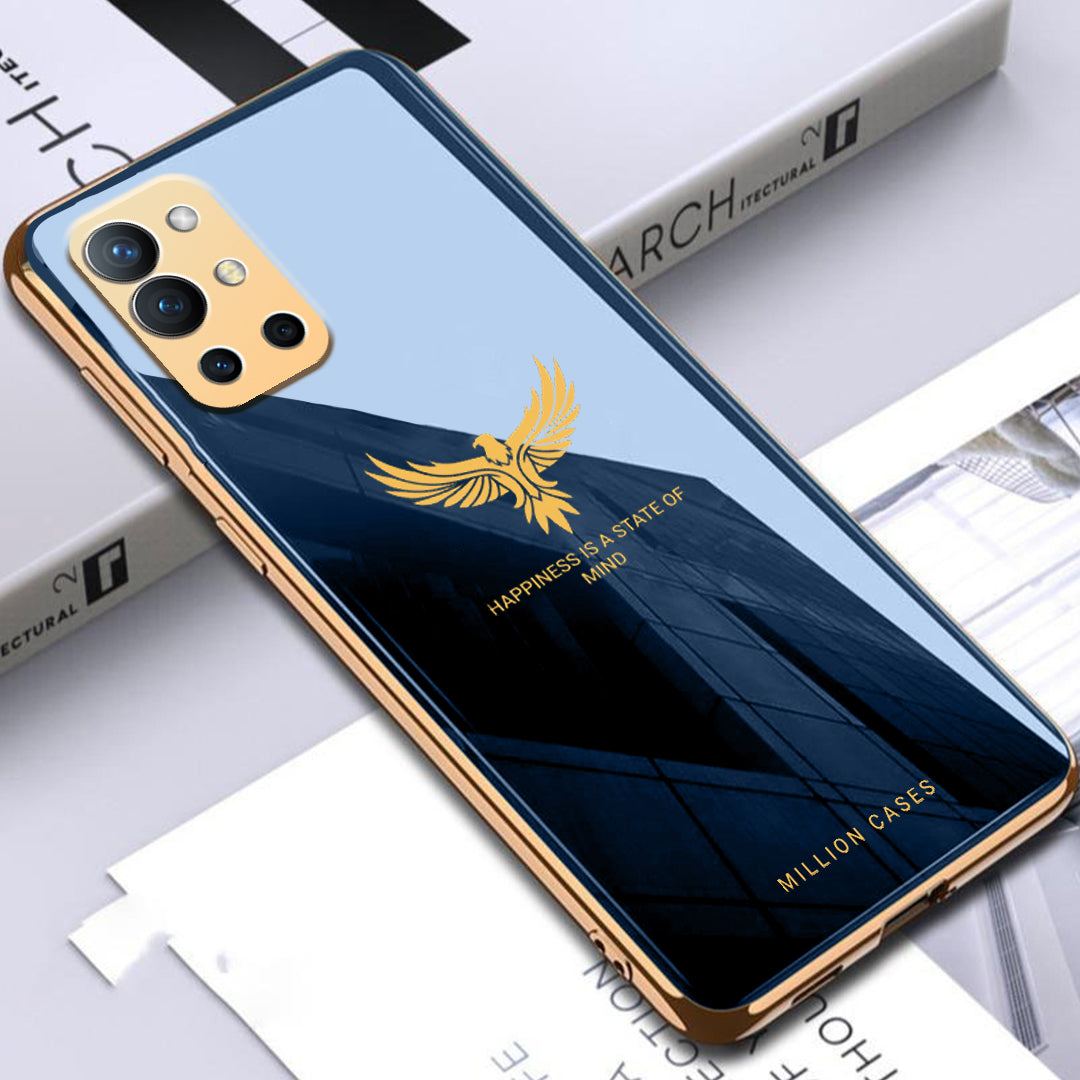 OnePlus 9R Eagle Pattern Electroplating Glass Case