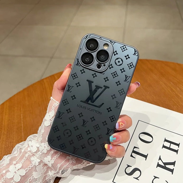 LV Pattern Glass Case - iPhone