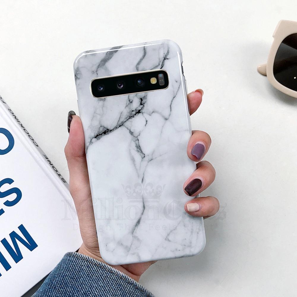 Galaxy S10 Plus Canvas Marble Texture Dazzle Gloss Case