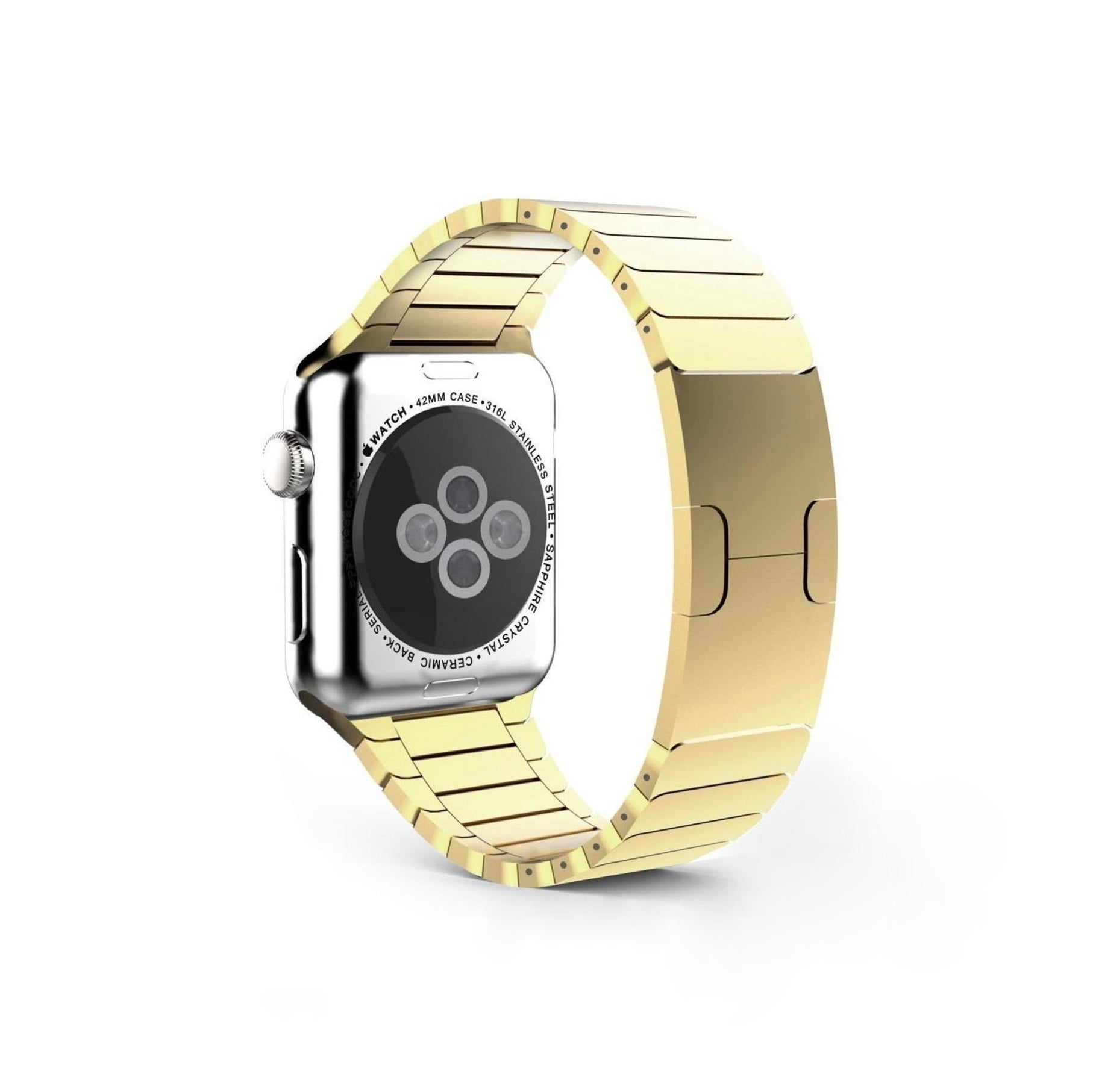 Stainless Steel Link Band for Apple Watch [42/44MM] - Gold - (WATCH NOT INCLUDED)