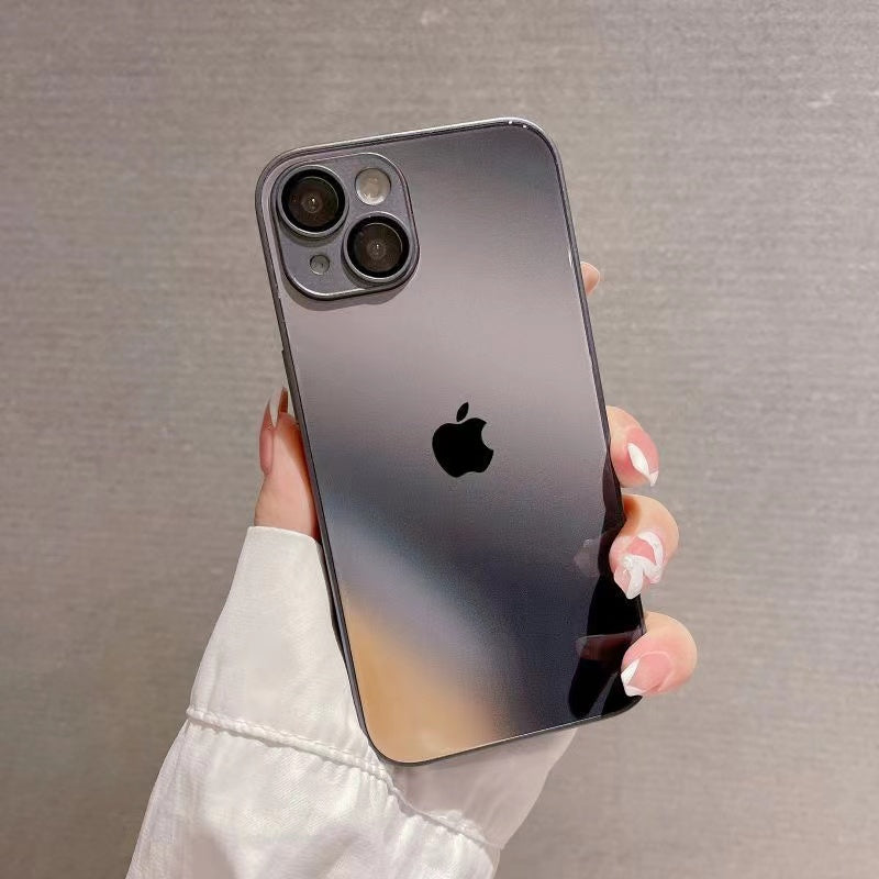 iPhone 14 Series Frosted Glass Back Case