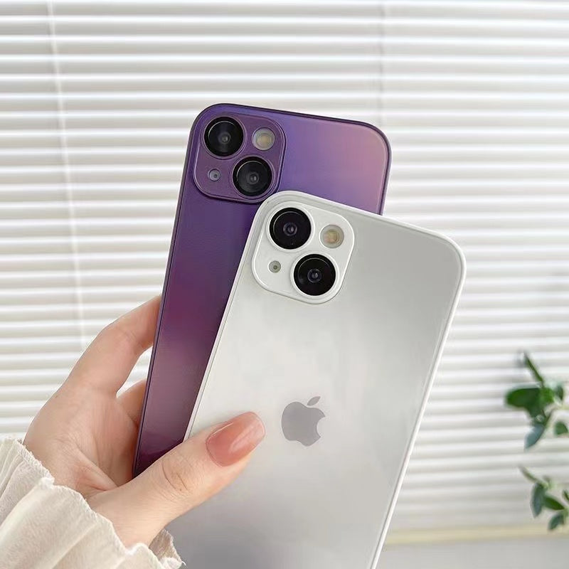 iPhone 13 Series Frosted Glass Back Case