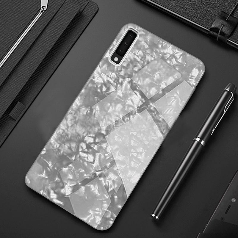 Galaxy A50 Dream Shell Series Textured Marble Case