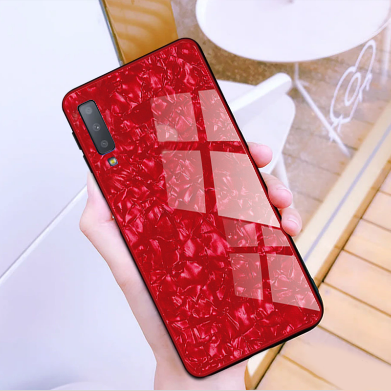 Galaxy A50 Dream Shell Series Textured Marble Case