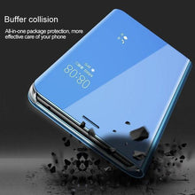 Load image into Gallery viewer, Galaxy A7 2018 (3 in 1 Combo) Mirror Clear Flip Case + Tempered Glass + Earphones [Non Sensor]
