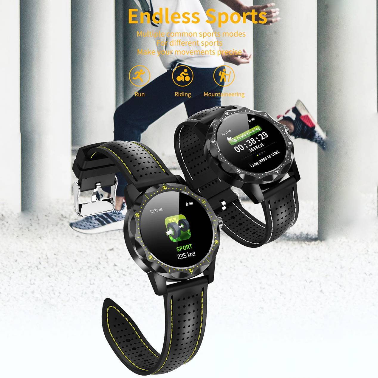 Sports Fitness Tracker Waterproof Smart Watch