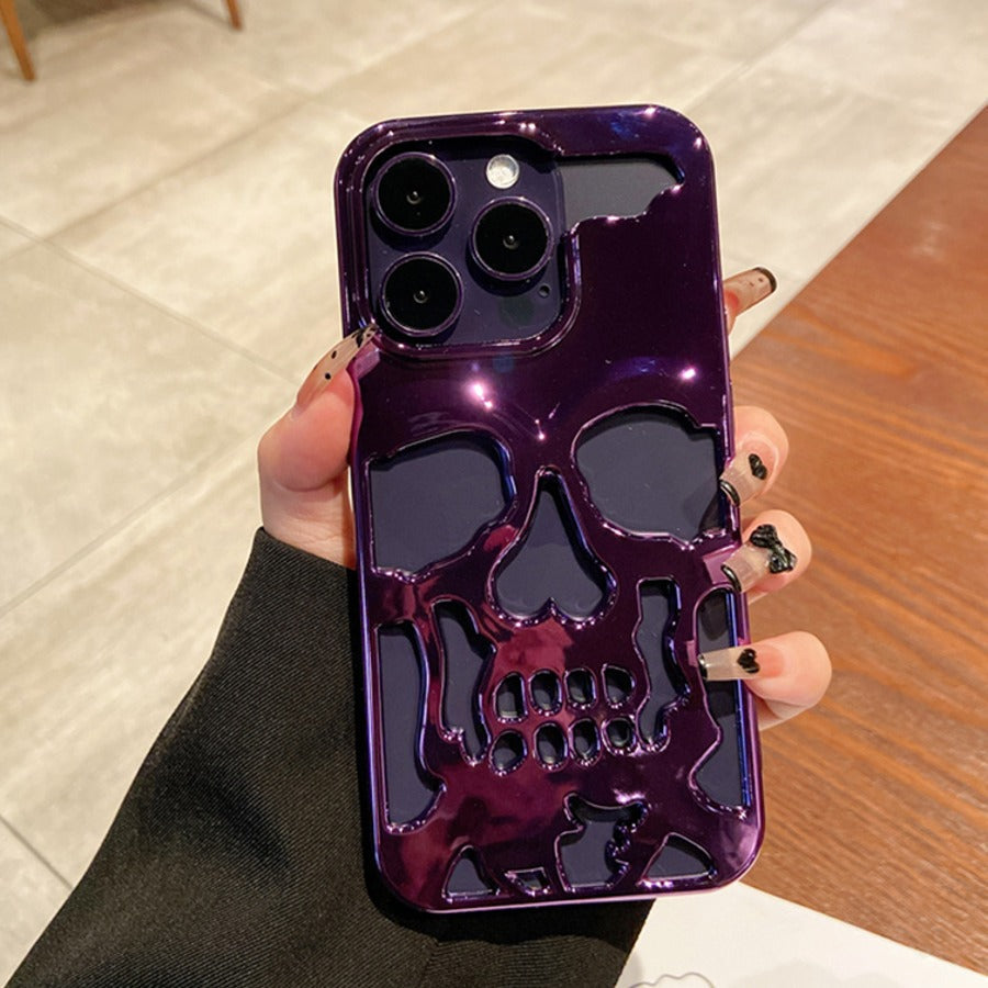 iPhone 12 Series Hollow Skull Design Case