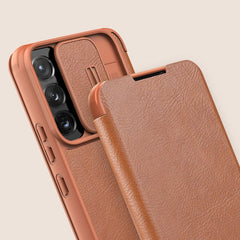 Galaxy S22 Camera Protection QIN Leather Flip Case