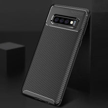 Load image into Gallery viewer, Galaxy S10 Plus Frosted Carbon Fiber Shockproof Soft Case
