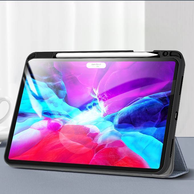 Mutural ® Smart Flip back Cover with Pencil holder for iPad