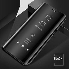 Load image into Gallery viewer, Galaxy A70s (2 in 1 Combo) Mirror Clear Flip Case + Earphones [Non Sensor]

